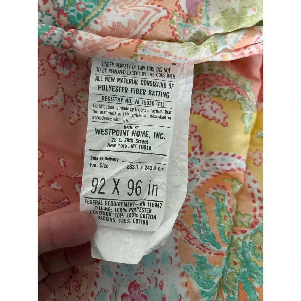Ralph Lauren Jamaica Coral Paisley Full queen comforter